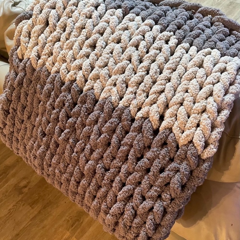 Chenille Chunky Knit Blanket